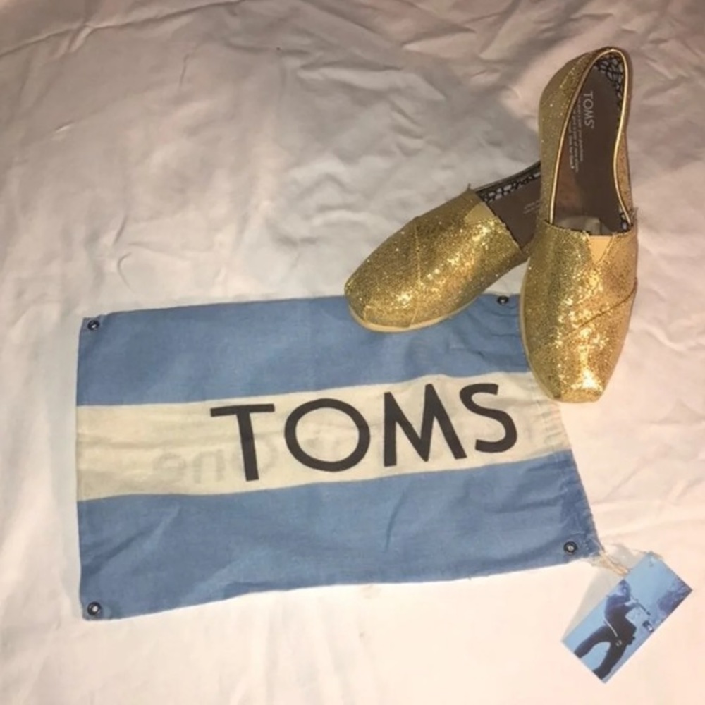 Bright Yellow Sparkly Toms